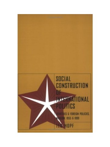 Social Construction of International Politics