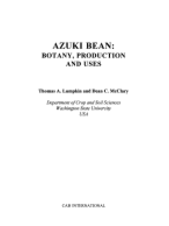 Azuki Bean: Botany, Production and Uses